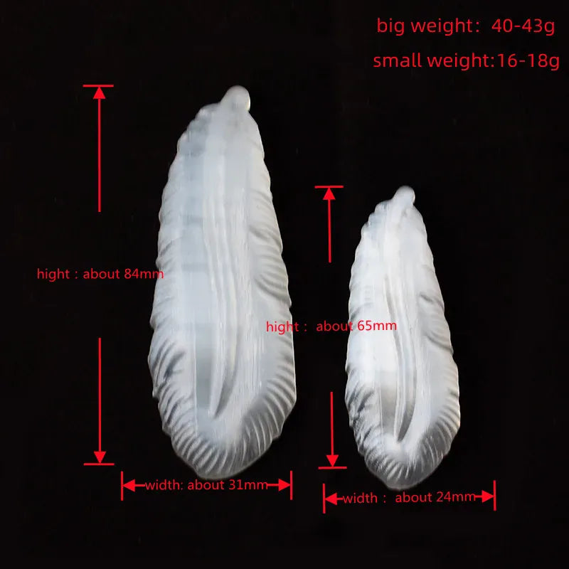 Natural Crystal Selenite Stone Feather Mineral Specimen Crystal Crafts Lucky Items Feng Shui Collection Home Decor Gift