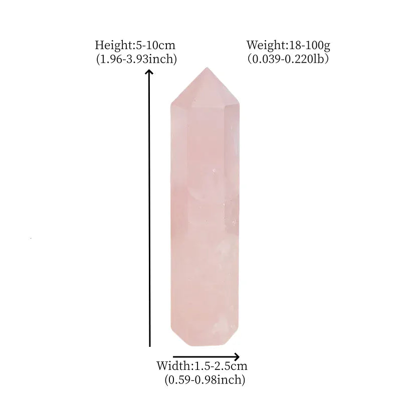 Rose Quartz Crystal Point Tower