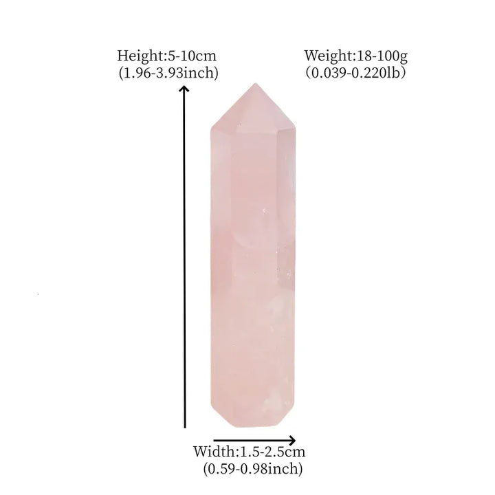 Rose Quartz Crystal Point Tower