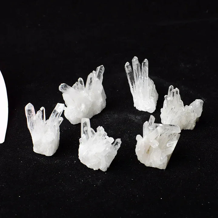 5PC Natural Crystal Cluster SiChuan Lemurian Seed Clear Quartz Healing Stones Specimen Home Decoration Raw Minerales DIY Gifts