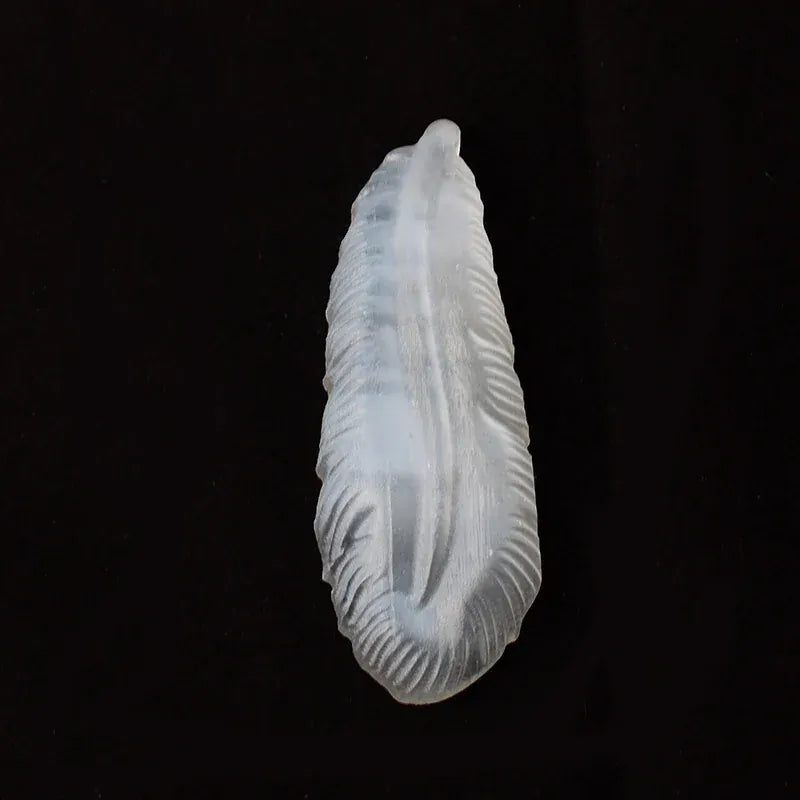 Natural Crystal Selenite Stone Feather Mineral Specimen Crystal Crafts Lucky Items Feng Shui Collection Home Decor Gift