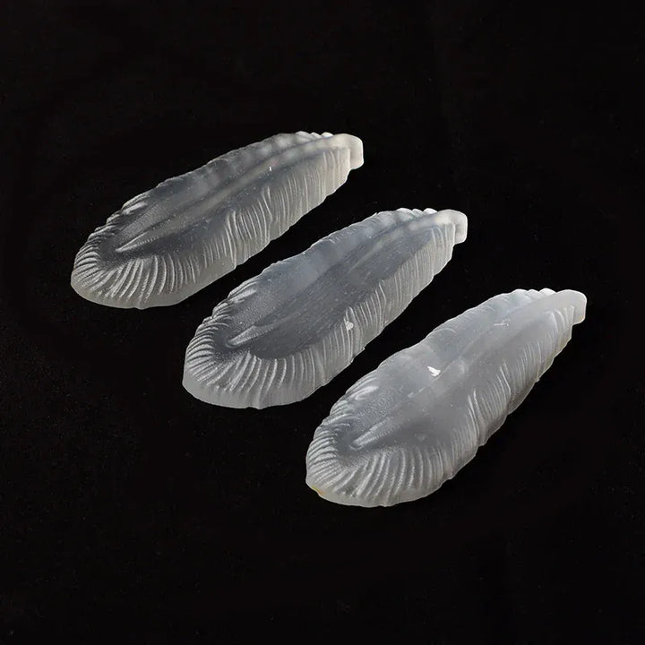 Natural Crystal Selenite Stone Feather Mineral Specimen Crystal Crafts Lucky Items Feng Shui Collection Home Decor Gift