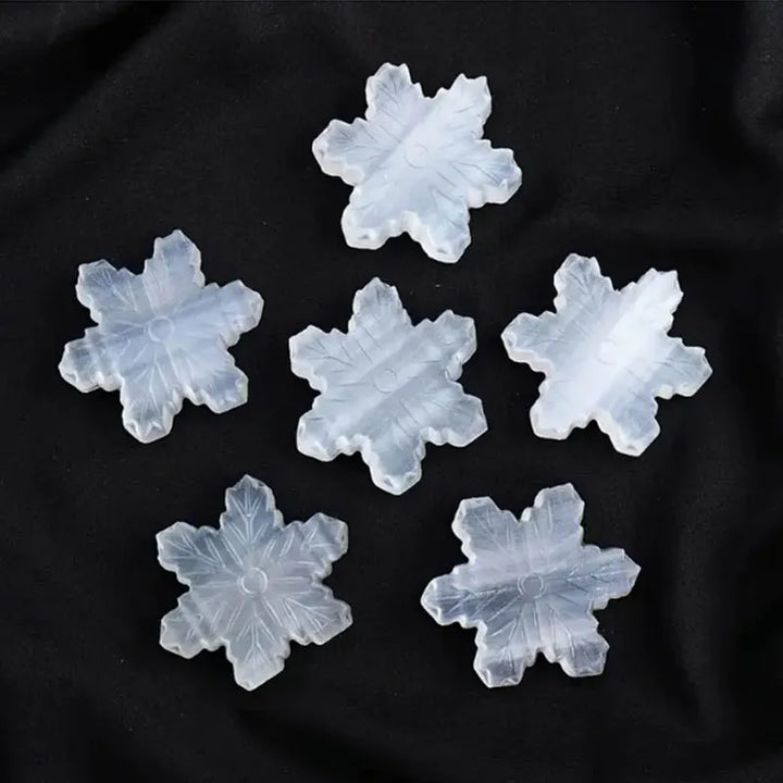 1PC Natural Crystal Selenite Hand Carved Gypsum Snowflake Healing Crystal  Reiki Minerales Ornaments For Home Decoration