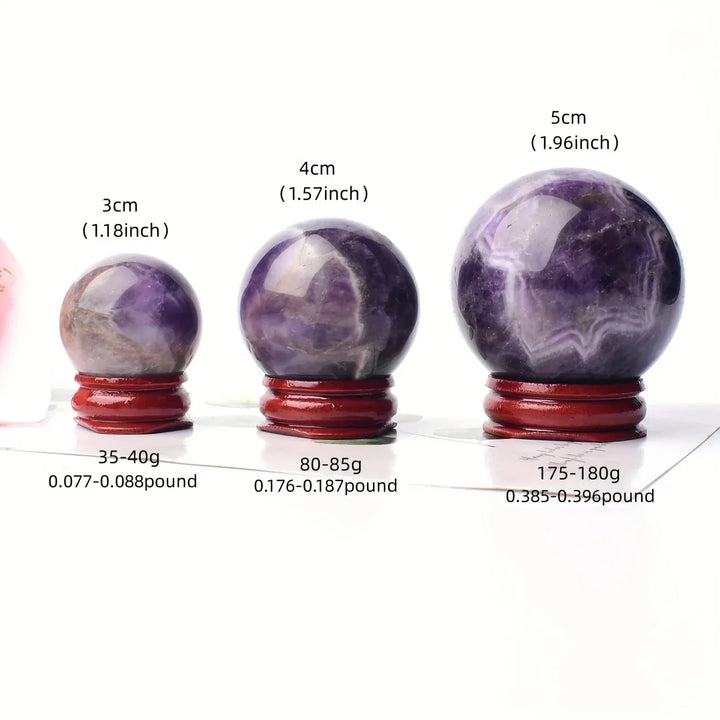Natural Crystal Amethyst Polished Crystal Ball Reiki Healing Stone Home Decoration Energy Ball Mineral Meditation Ornament Gift