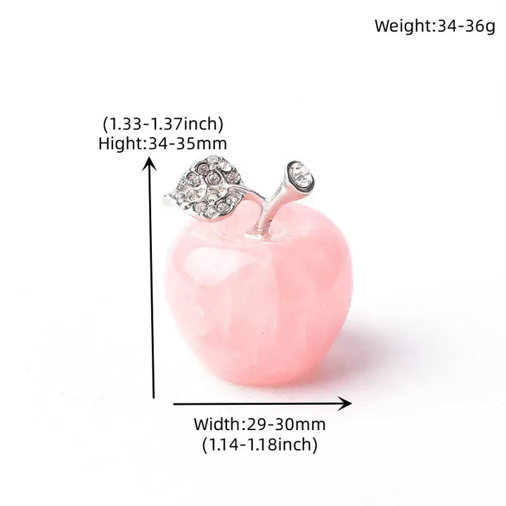 Natural Crystal Rose Quartz Powder Pink Apple Home Decor Valentine's Day/Christmas present DIY gift Polished Healing Stone