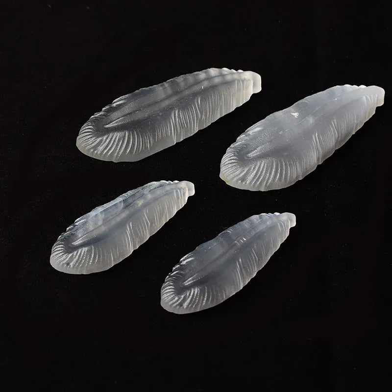 Natural Crystal Selenite Stone Feather Mineral Specimen Crystal Crafts Lucky Items Feng Shui Collection Home Decor Gift