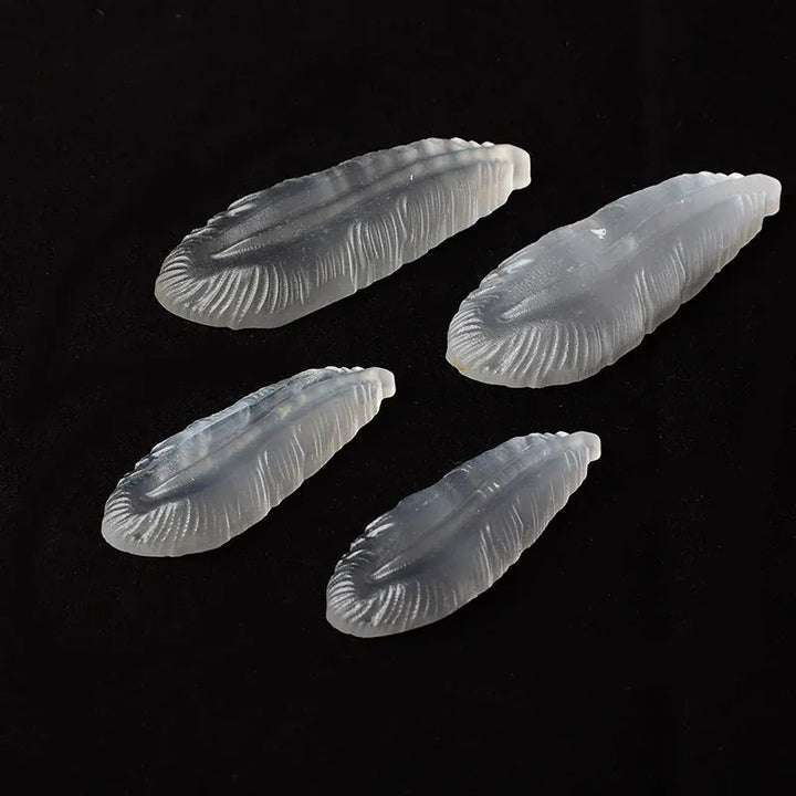 Natural Crystal Selenite Stone Feather Mineral Specimen Crystal Crafts Lucky Items Feng Shui Collection Home Decor Gift