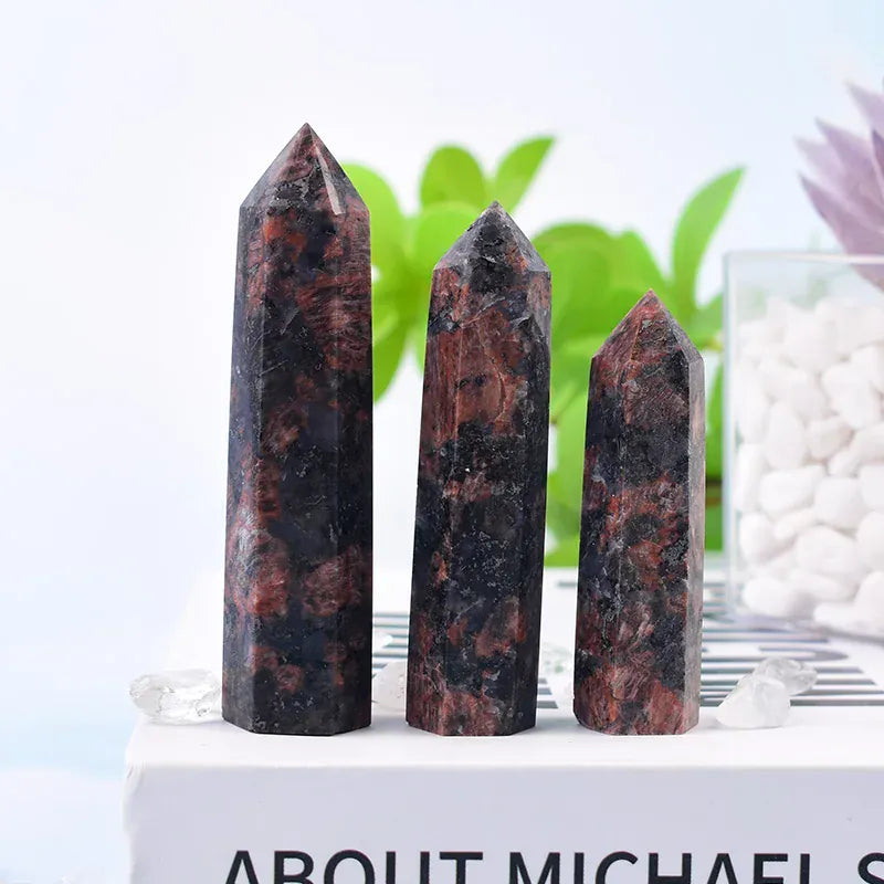 Red Labradorite Crystal Point Tower