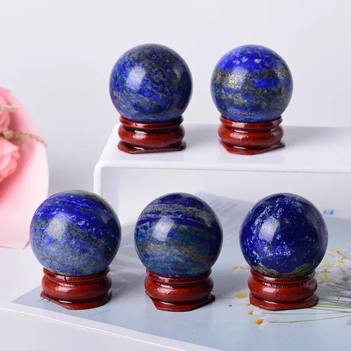 3cm Natural Lapis Lazuli Ball Reiki Healing Stone Home Decoration Energy Gemstone Ball Mineral Meditation Ornaments Gift