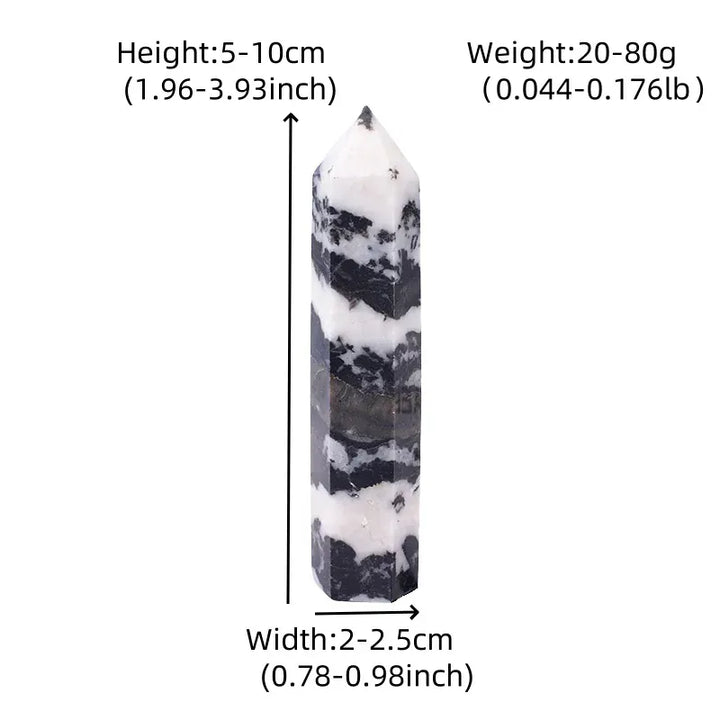 Zebra Stone Crystal Point Tower