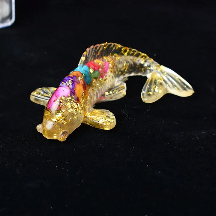 1PC Natural Crystal Gravel Silica Gel Colourful Loveliness Goldfish Figurine Crafts Souvenir Home Decor Reiki Energy Stone Gift