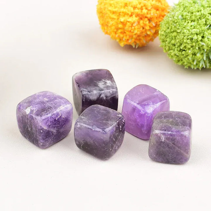 Natural Crystal Polished Rose Quartz Amethyst Obsidian Cube Ore Mineral Specimen Gem Ornaments For Home Decoration DIY Gifts