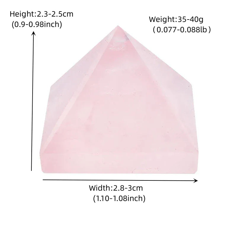 1PC Natural Rose Quartz Polished Pyramid Crystal Quartz Energy TowerHealing Stone Meditation Home Decor Crafts Of Gem Stone