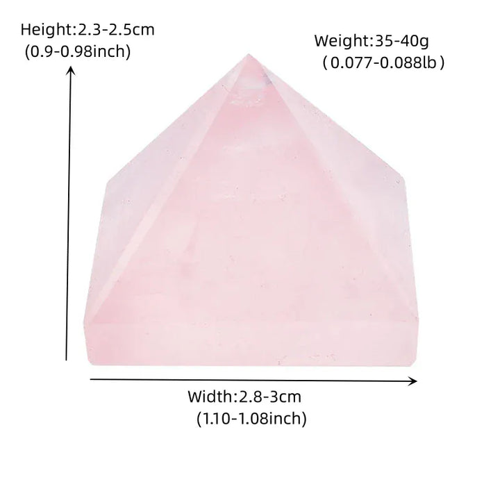 1PC Natural Rose Quartz Polished Pyramid Crystal Quartz Energy TowerHealing Stone Meditation Home Decor Crafts Of Gem Stone