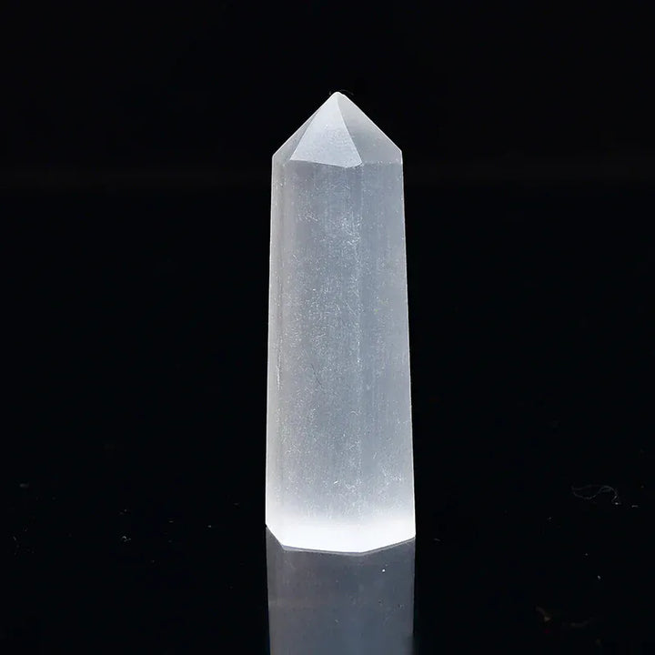 Natural Selenite Crystal Point Tower