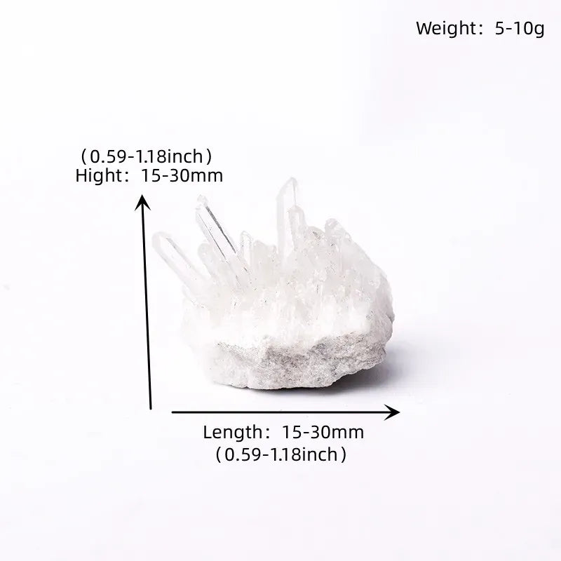 5PC Natural Crystal Cluster SiChuan Lemurian Seed Clear Quartz Healing Stones Specimen Home Decoration Raw Minerales DIY Gifts