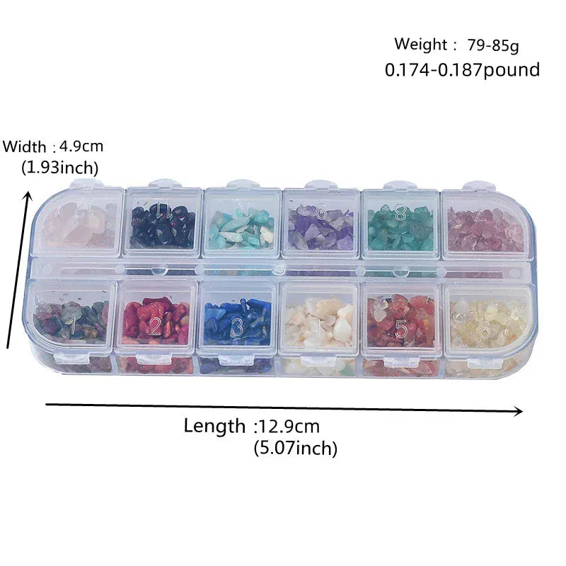 1Box Natural Stone and Crystal Irregular Gravel Specimen Healing Stone Reiki Home Decor Handmade Diy Gift Teaching Specimen