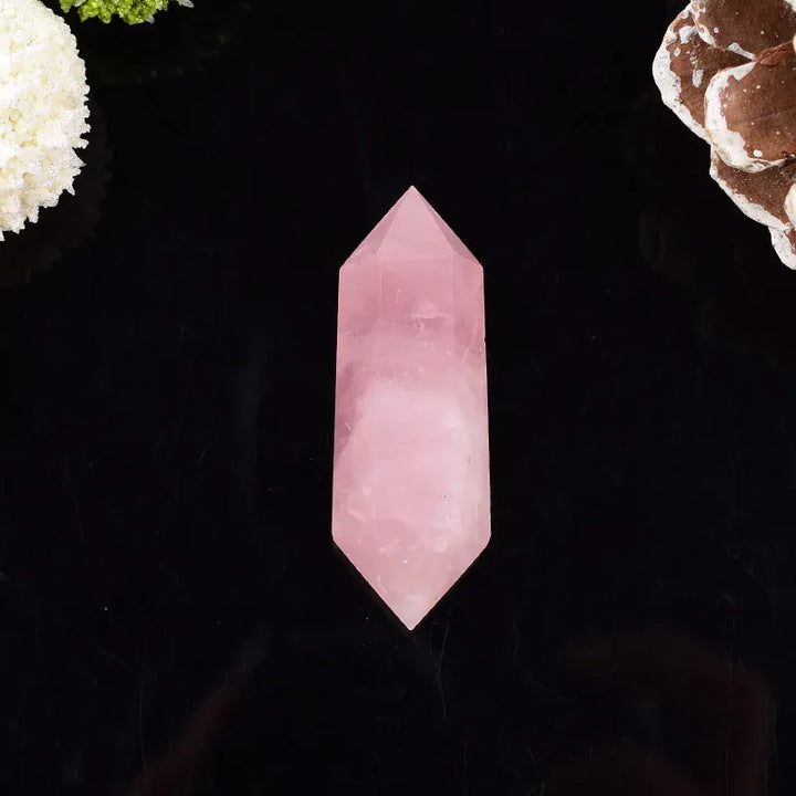 1PC Natural Clear Quartz Polished Crystal Hexagonal Double Terminated Points Meditation Reiki Healing DIY Mineral Jewelry Gift