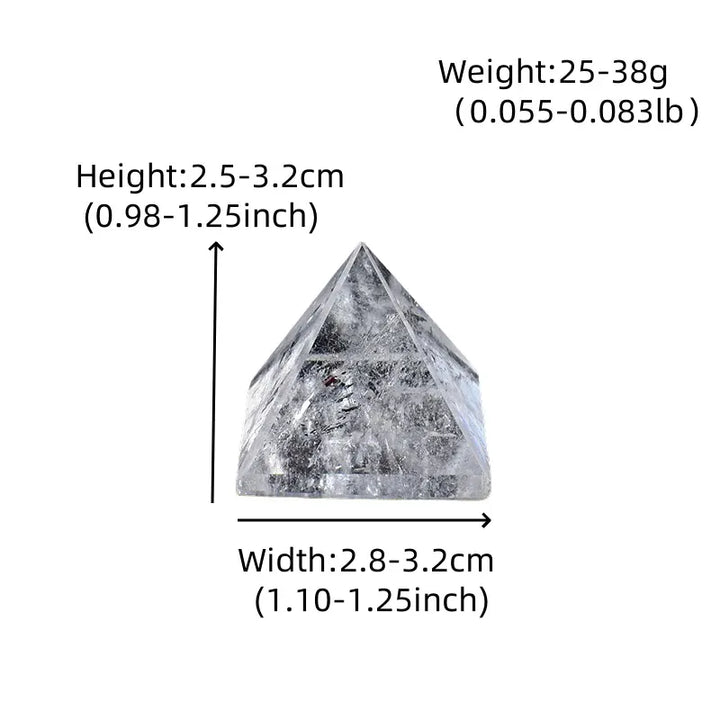 1Pc Natural Clear Quartz Polished Crystal Pyramid Reiki Healing Stone Reiki Meditation Crystal Tower For Home Decoration