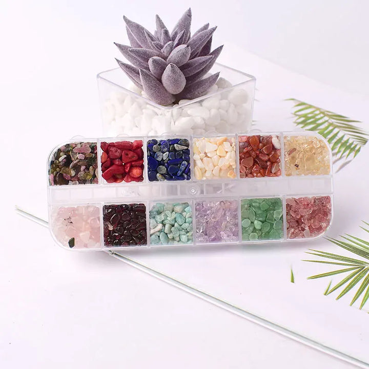 1Box Natural Stone and Crystal Irregular Gravel Specimen Healing Stone Reiki Home Decor Handmade Diy Gift Teaching Specimen