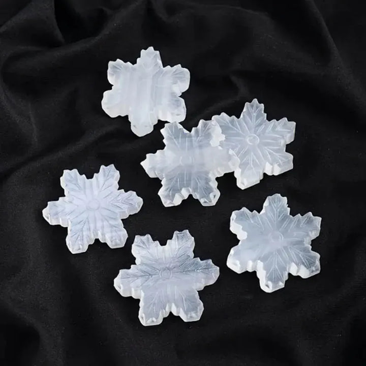 1PC Natural Crystal Selenite Hand Carved Gypsum Snowflake Healing Crystal  Reiki Minerales Ornaments For Home Decoration