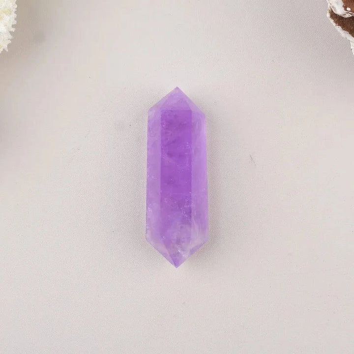 1PC Natural Clear Quartz Polished Crystal Hexagonal Double Terminated Points Meditation Reiki Healing DIY Mineral Jewelry Gift