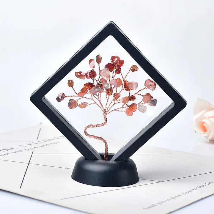 Natural Crystal Quartz Tree Of Life Gravel Specimen Reiki Healing Home Decoration Ornaments Lucky Tree DIY gifts Souvenir Gift