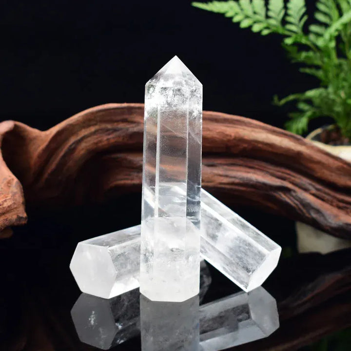 Natural Crystal Stone Clear quartz Obelisk Mineral Specimen Healing Stone Reiki Crystal Hexagonal Pillar Crafts Home Decor Gift
