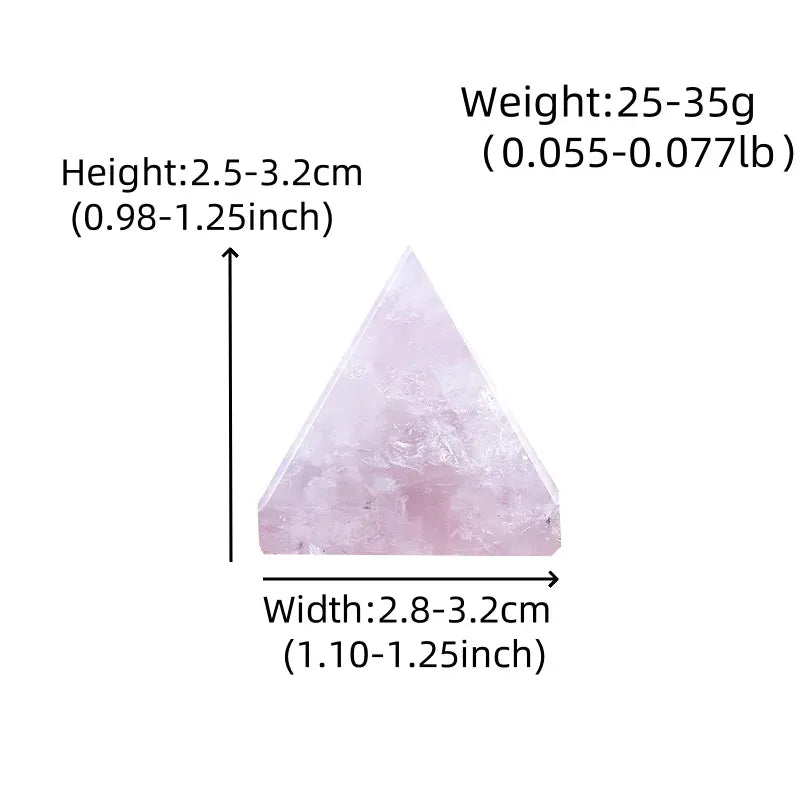 1PC Natural Rose Quartz Polished Crystal Pyramid Energy Tower Healing Reiki Chakras Meditation Ornaments Home Decoration