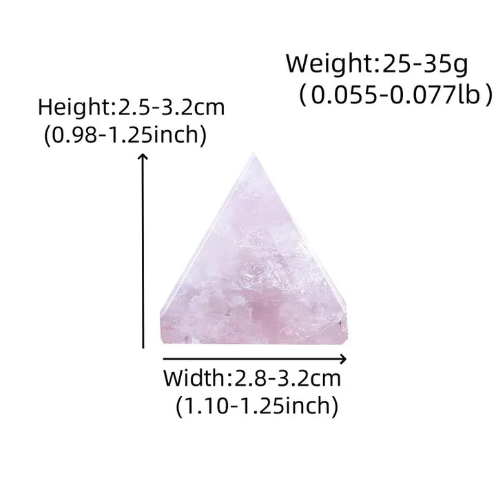1PC Natural Rose Quartz Polished Crystal Pyramid Energy Tower Healing Reiki Chakras Meditation Ornaments Home Decoration