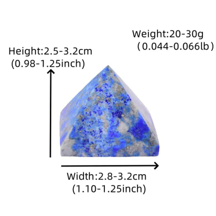 1Pc Natural Lapis Lazuli Polished Crystal Pyramid Healing Stone Energy Tower Meditation Simple Ornaments For Home Decoration