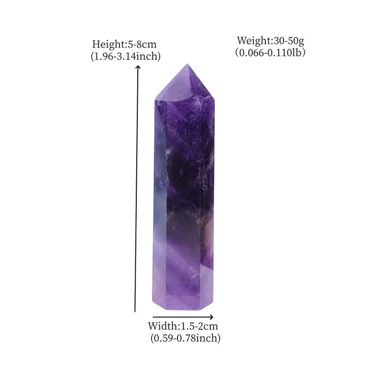 Natural Amethyst Crystal Obelisk Point Mineral Specimen Crafts Stone Beautiful Ornament Home Decor Pyramid Souvenir DIY Gift