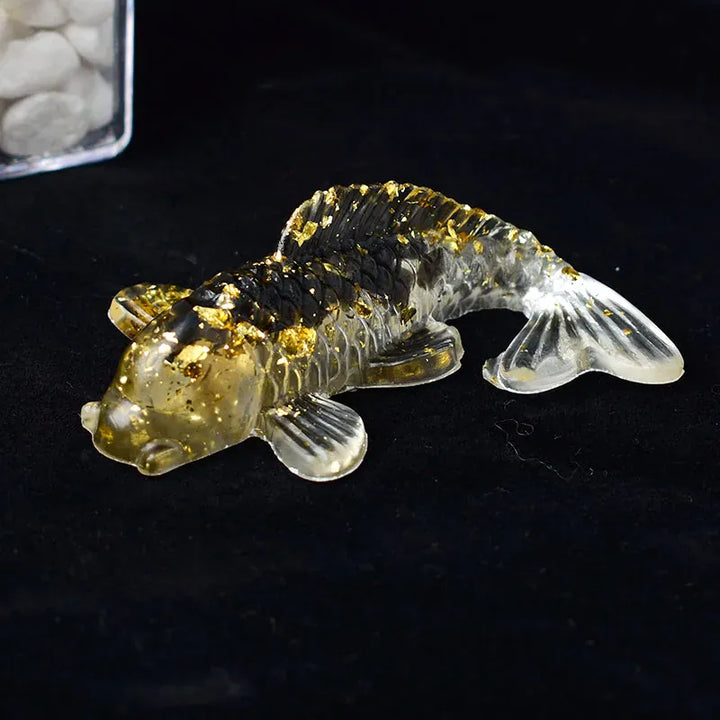 1PC Natural Crystal Gravel Silica Gel Colourful Loveliness Goldfish Figurine Crafts Souvenir Home Decor Reiki Energy Stone Gift