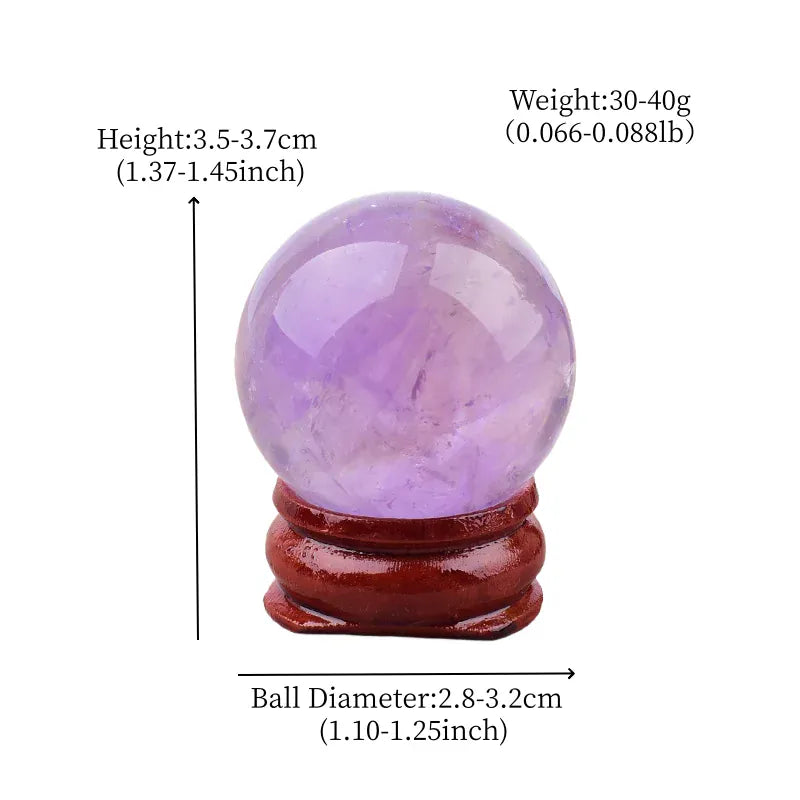 Natural Light Purple Crystal Ball Ornament Decorative Piece for Home Accessories