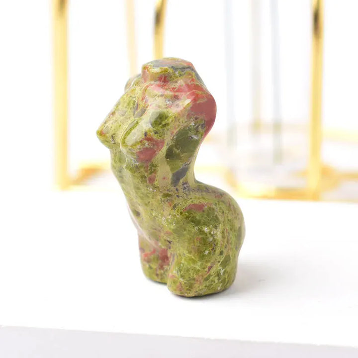 1PC Natural Crystal Carved Female Model Healing Crystal Figurines Reiki Gemstone Crafts Home Decoration Men and Women Gift