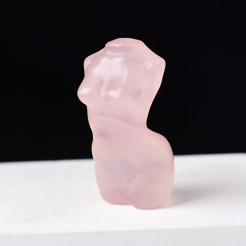 1PC Natural Crystal Carved Female Model Healing Crystal Figurines Reiki Gemstone Crafts Home Decoration Men and Women Gift