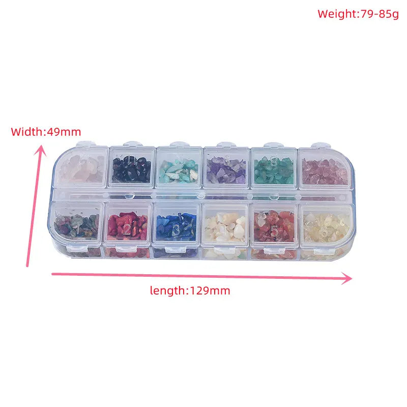 1Box Natural Stone and Crystal Irregular Gravel Specimen Healing Stone Reiki Home Decor Handmade Diy Gift Teaching Specimen