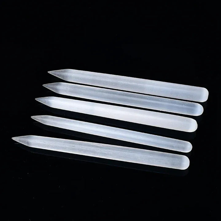 1PC Natural Selenite Pen Crystal Home Decoration Polished Stick Chips Gypsum Quartz Rough Minerals Specimen Healing Stone Gift