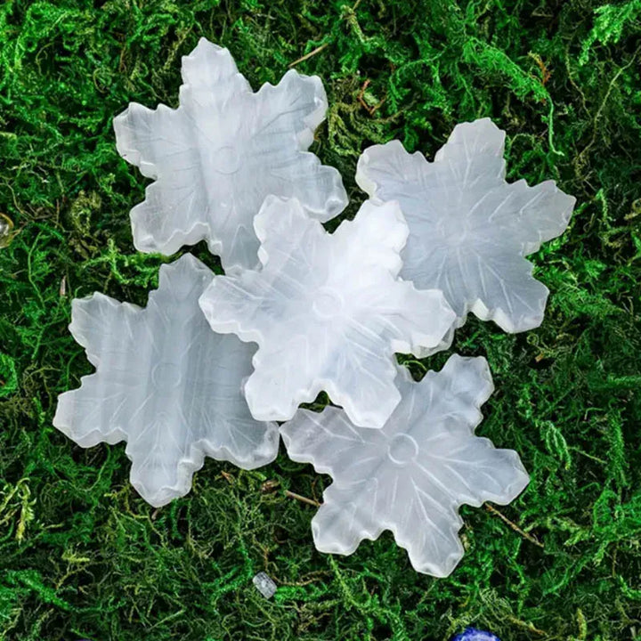 1PC Natural Crystal Selenite Hand Carved Gypsum Snowflake Healing Crystal  Reiki Minerales Ornaments For Home Decoration