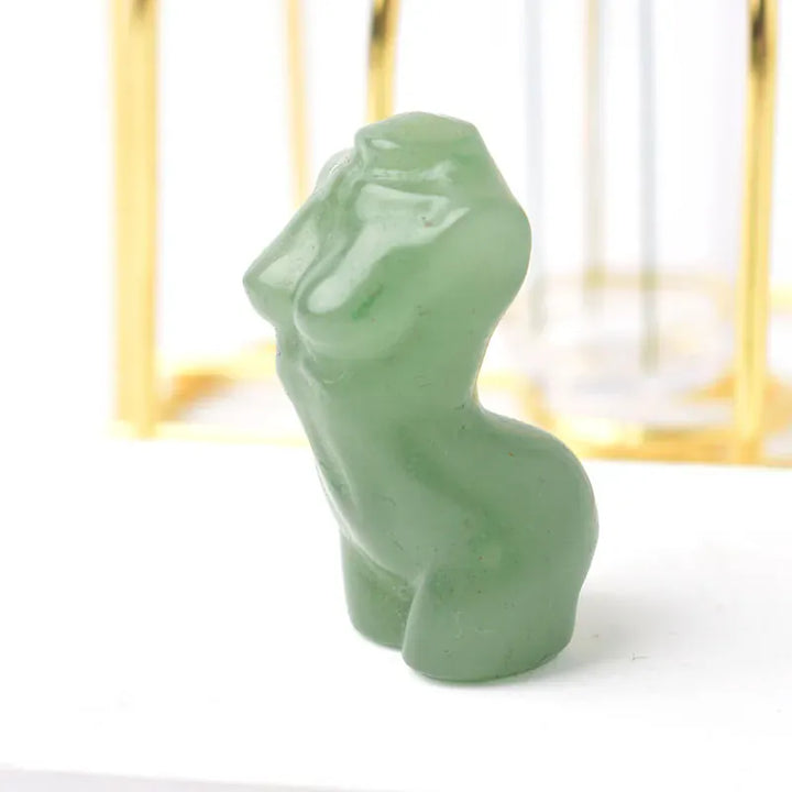 1PC Natural Crystal Carved Female Model Healing Crystal Figurines Reiki Gemstone Crafts Home Decoration Men and Women Gift