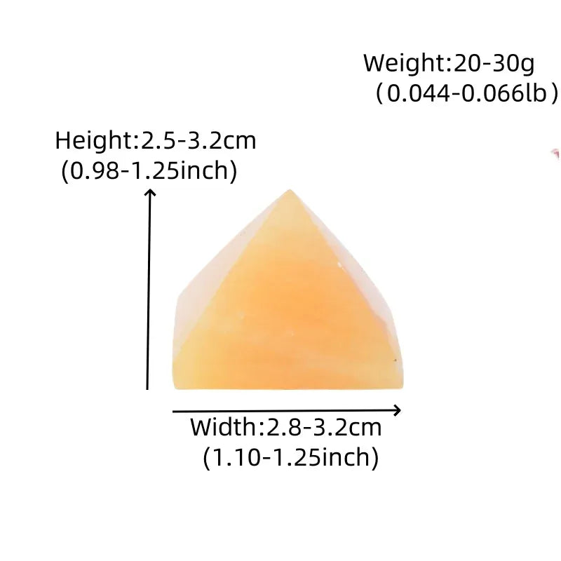 1Pc Natural Yellow Aventurine Polished Crystal Pyramid Healing Stone Energy Crystal Tower For Home Decoration Mineral Gift