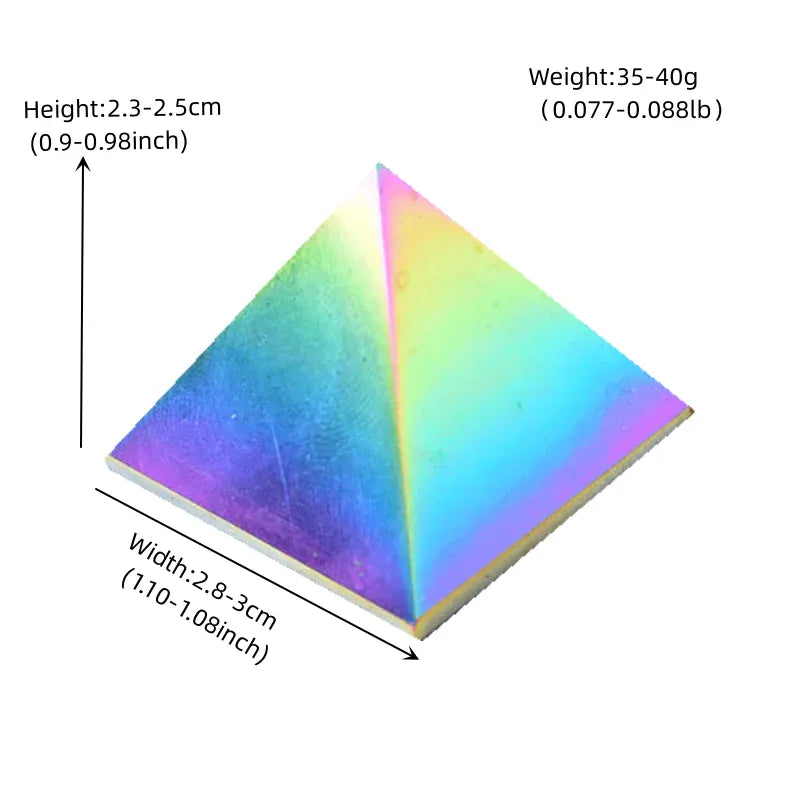 Natural Crystal Electroplate Aura Obsidian Pyramid Healing Stone Energy Tower For Home Decor Reiki Polished Stone Chakra Tower