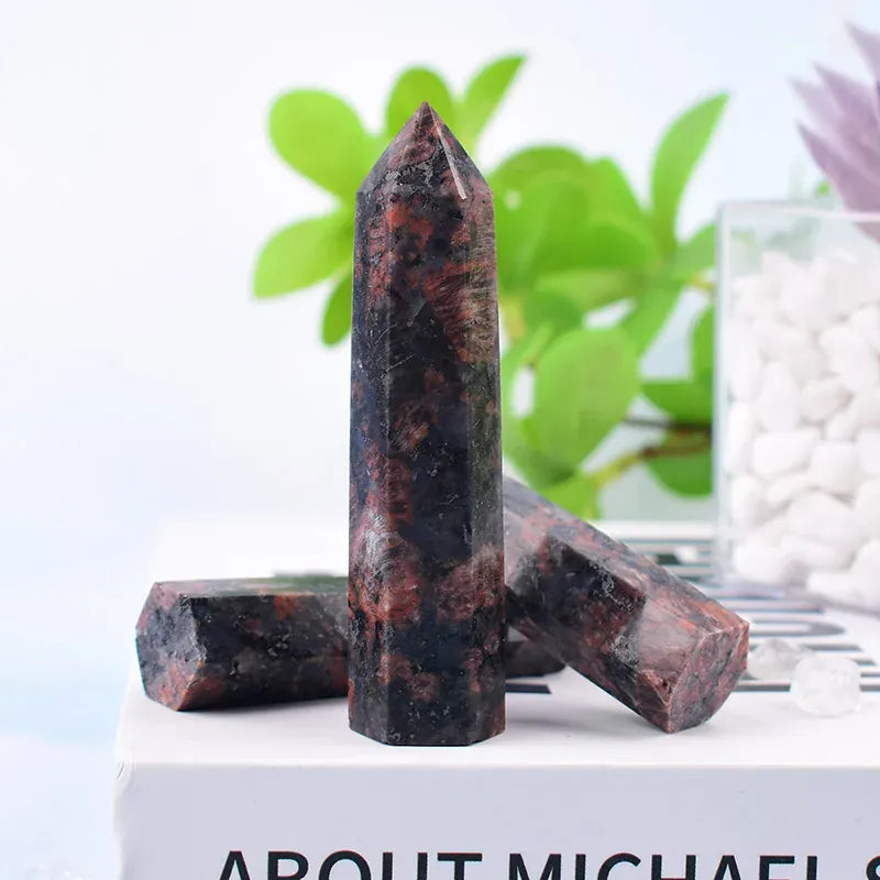 Red Labradorite Crystal Point Tower