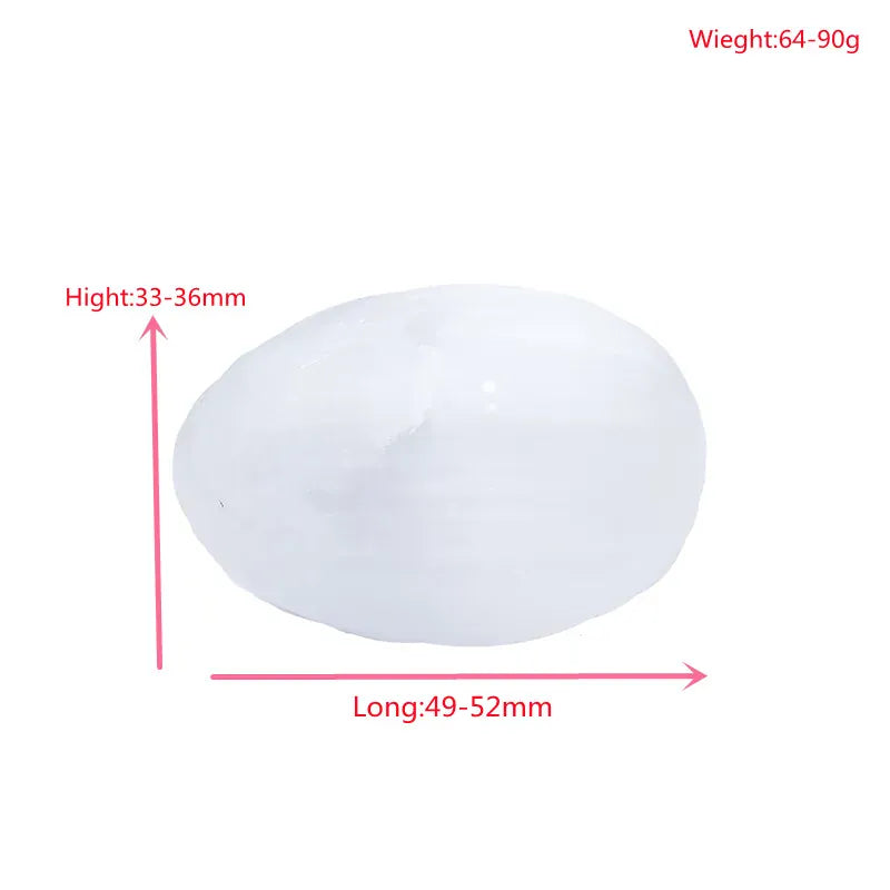 Natural Selenite Egg Crystal Quartz Reiki Natural Stone Healing Quartz Home Decorative Energy Stone Ore Mineral Ornaments Gift