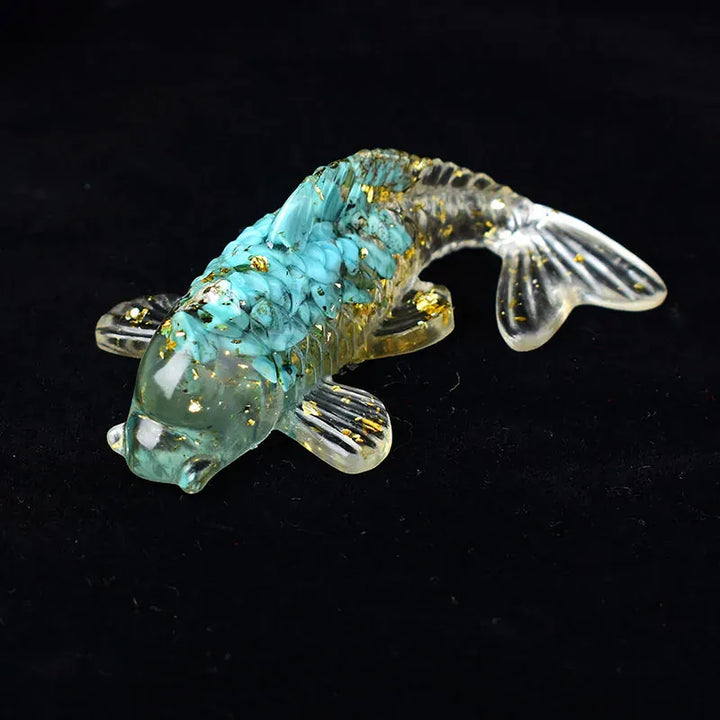 1PC Natural Crystal Gravel Silica Gel Colourful Loveliness Goldfish Figurine Crafts Souvenir Home Decor Reiki Energy Stone Gift