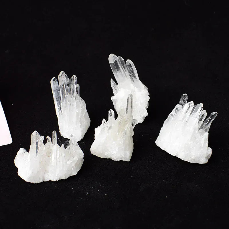 5PC Natural Crystal Cluster SiChuan Lemurian Seed Clear Quartz Healing Stones Specimen Home Decoration Raw Minerales DIY Gifts