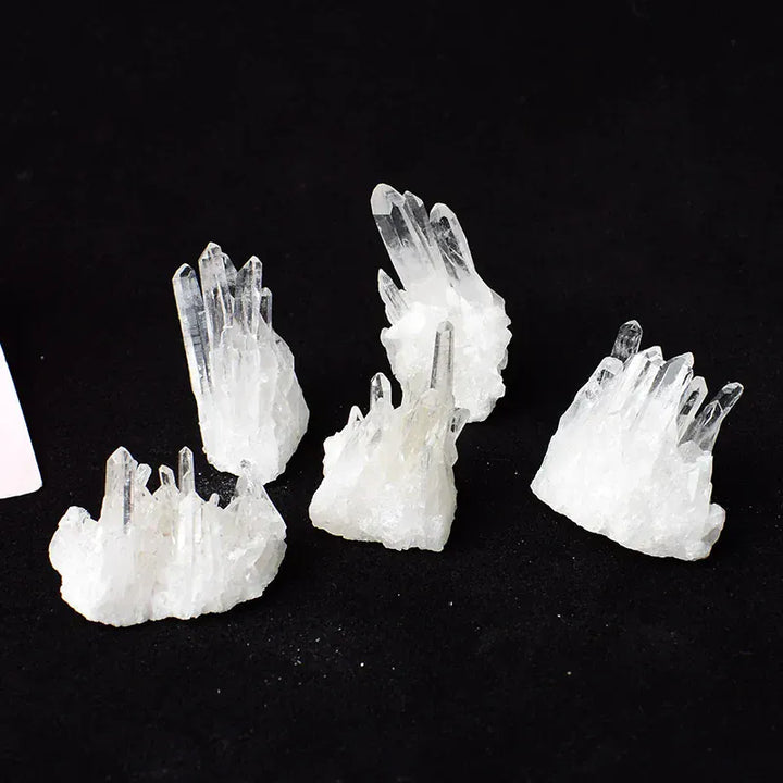 5PC Natural Crystal Cluster SiChuan Lemurian Seed Clear Quartz Healing Stones Specimen Home Decoration Raw Minerales DIY Gifts