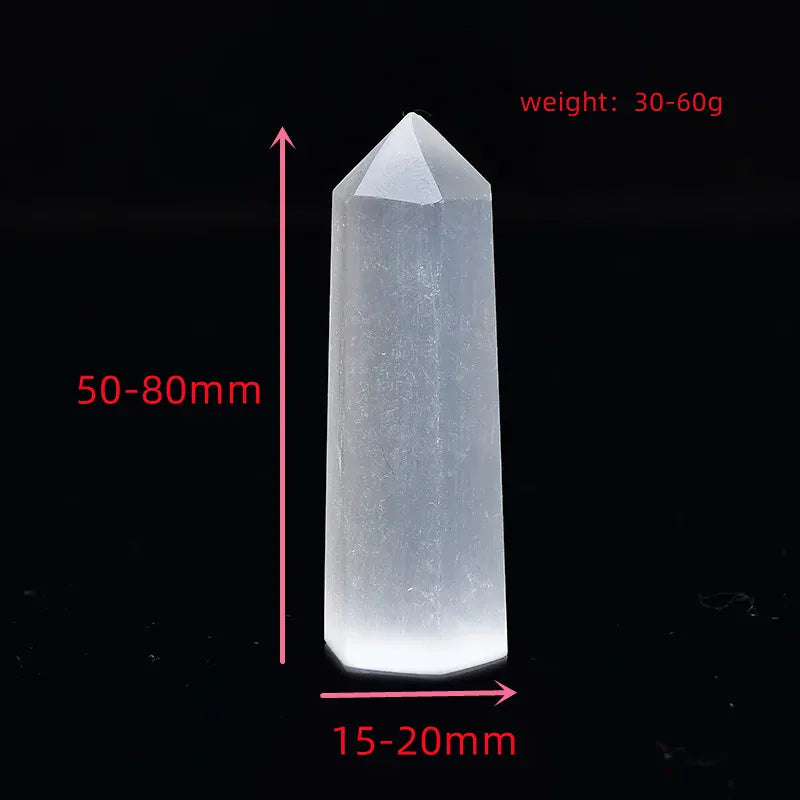 Natural Selenite Crystal Point Tower
