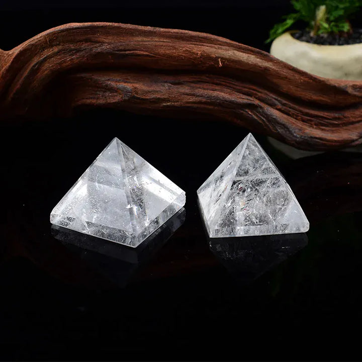 1Pc Natural Clear Quartz Polished Crystal Pyramid Reiki Healing Stone Reiki Meditation Crystal Tower For Home Decoration