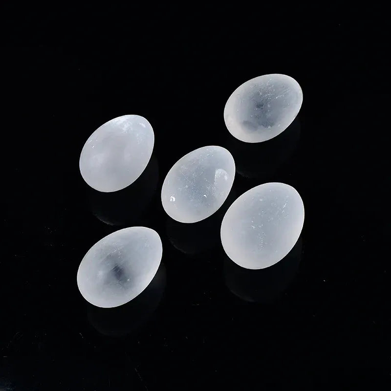 Natural Selenite Egg Crystal Quartz Reiki Natural Stone Healing Quartz Home Decorative Energy Stone Ore Mineral Ornaments Gift